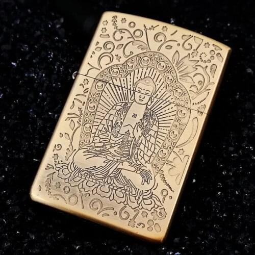 Zorro Kerosene Lighter Windproof Lighter Copper Carved Lighter Personality Creative High Quality Mens Lighter