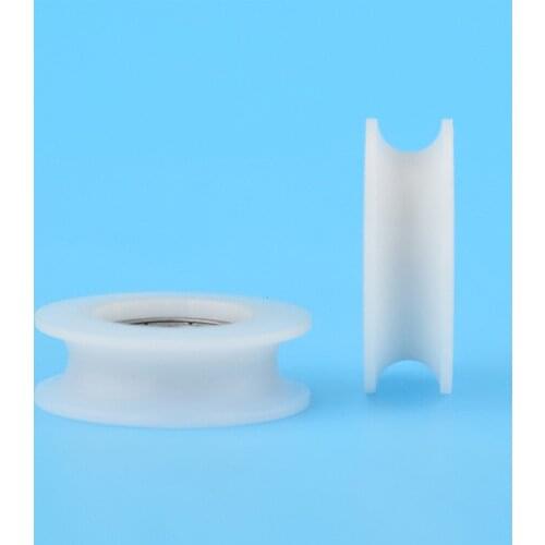 1/2/5/10PCS U Nylon plastic Embedded 696 Groove Ball Bearings 6*27*9mm Guide Pulley