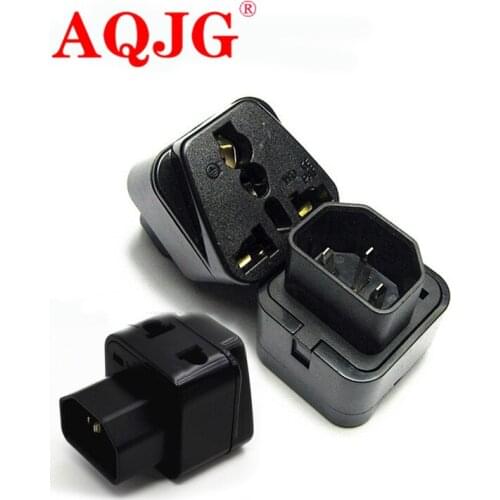1pcs 2 in 1 IEC 320 C14 Male to C13 Female Power Adapter PDU/UPS C13 Universal Female AU/US/UK/EU special conversion plug newest