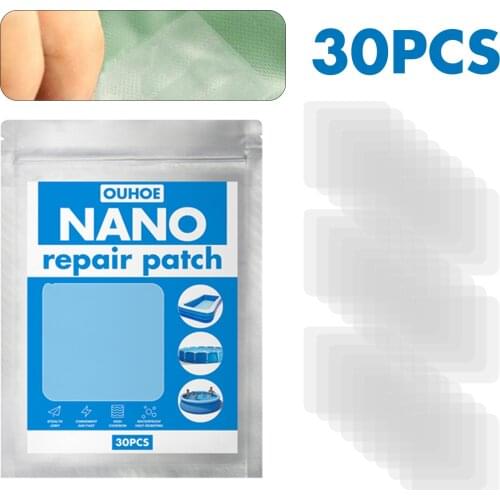 10/20/30pcs Nano Repair Patch Swimming Pool Water Pad Tent Waterproof Special Adhesive Outdoor Swimming Ring Repair Patch