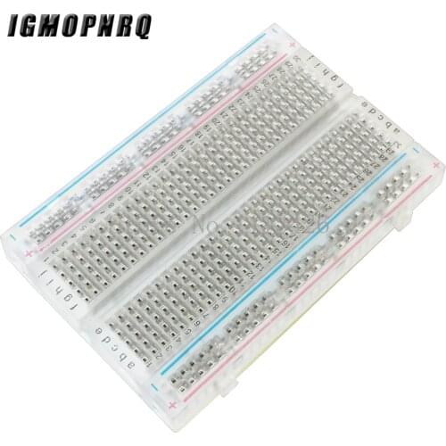 10pcs Transparent mini bread board / breadboard 8.5CM x 5.5CM 400 holes DIY