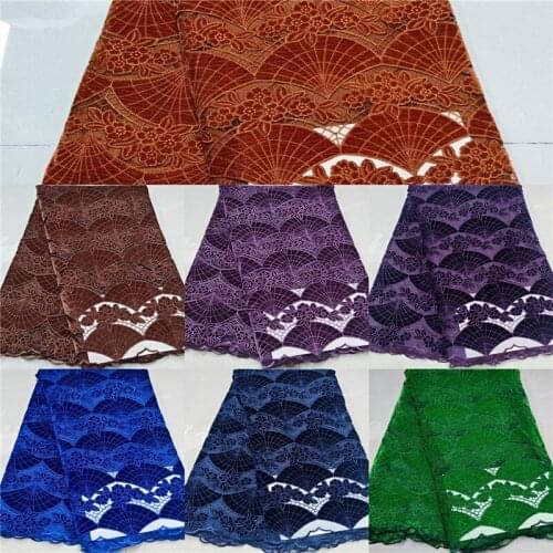 2021 Orange Velvet Sequin Net Lace High Quality Emerald Green Sequin Latest Embroidery Fabric Party Asoebi Nigeria African