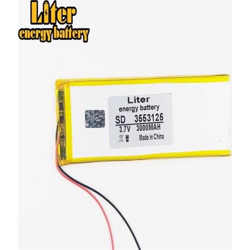 3.7V 3000mah 3553125 Lithium Polymer Li-Po Rechargeable Battery For Mp4 Mp5 GPS