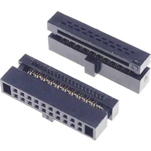 500 Pcs 0.050" 1.27mm 20 Pin dual Row IDC Connector 2x10 P 20 position Rectangular Female Socket Receptacle Ribbon Cable