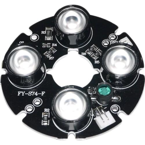 90 degrees CCTV Accessories infrared light 4 pcs Array IR LED board for Surveillance cameras night vision diameter 60mm