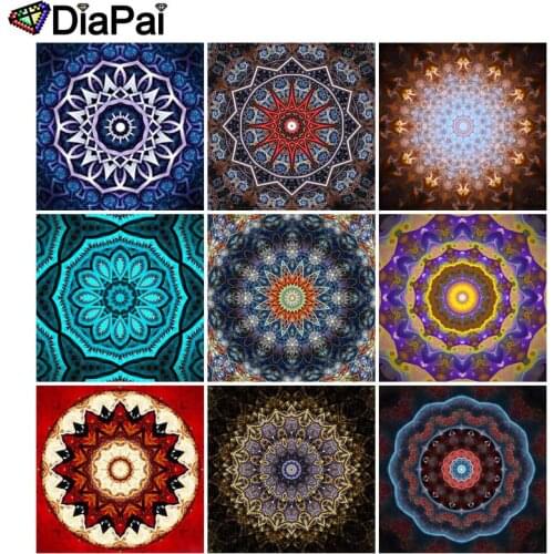 DIAPAI Diamond Painting 5D DIY Full Square/Round Drill "Religious Mandala" 3D Embroidery Cross Stitch 5D Decor Gift