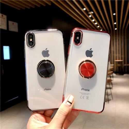 Case for iPhone 12 Mini SE 2020 Case Case Metal Magnet Holder Phone Case for iPhone SE 2nd Gen 11 Pro X XR XS Max 8 7 Plus 6s