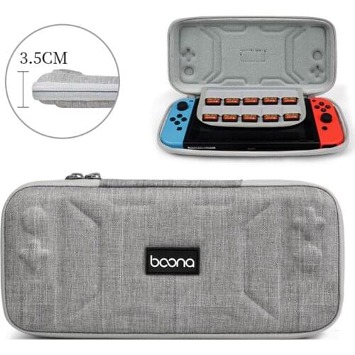 Nintendo Switch Carry Case, Hard Shell 10 Game Card Slots Mario Designed Large Pouch for Nintendo Switch Console & Accessories