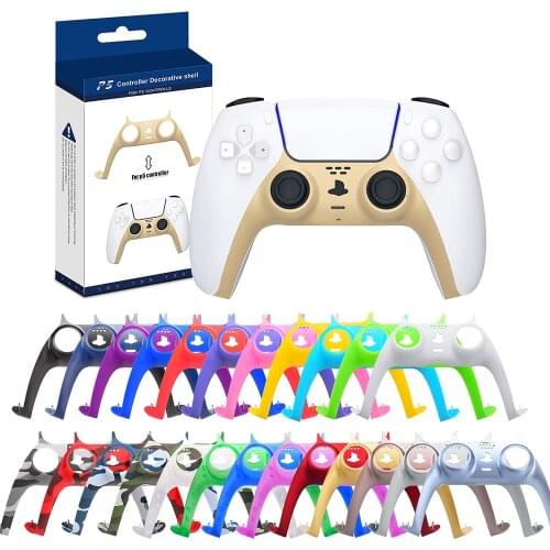 PS5 Gamepad Decorative Strip Skin Case Cover Faceplate Replacement Repair Parts Controller Handle Front Middle Housing Shell