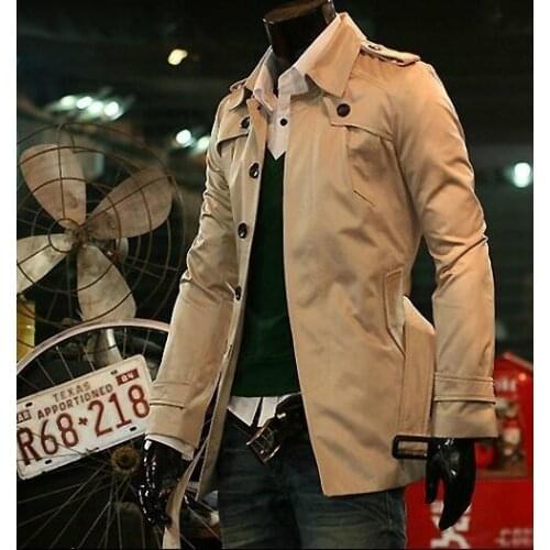 Cheap ! Fashion new designer slim sexy trench coat men overcoat long sleeve mens clothing business outerwear casaco masculino