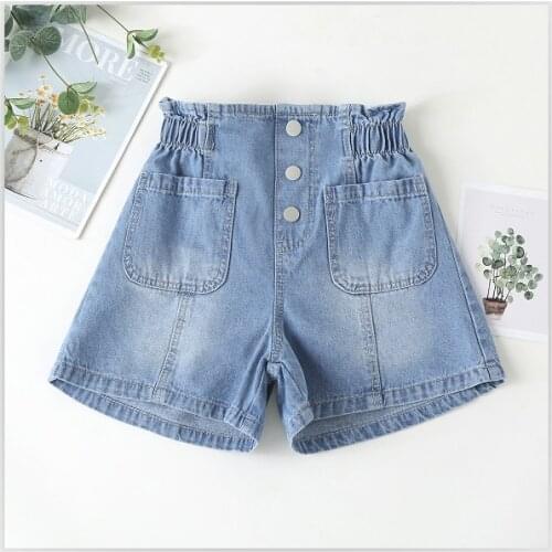 Girls Cotton Denim jeans Shorts Girls children Thin Soft Trousers Jeans Kids Children Casual Clothes Clothing