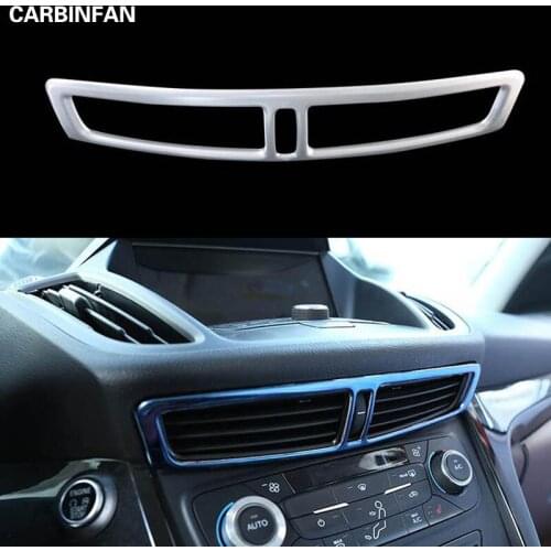 Chrome Dashboard Front Central Control Console Middle Air Vent Cover Outlet Trim Frame Molding For Ford Escape Kuga 2017 2018