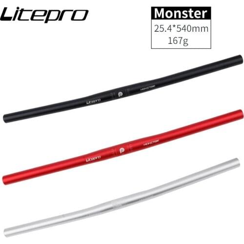 Litepro Monster Folding Bike Handlebar Horizontal Aluminium alloy 25.4*540 25.4*580MM Ultralight Straight HandleBar One-shaped