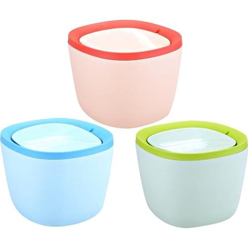 Desktop Trash Can for Office Coffee Table Kitchen Small Garbage Can Plastic Trash Can with Lid, Small Paper Basket