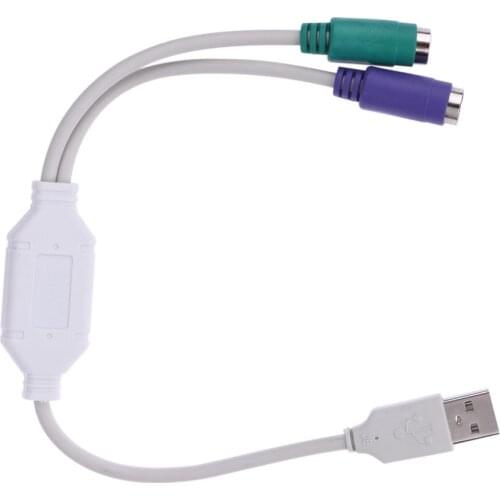 USB Male To PS2 Female Mouse Keyboard Converter Cable Adapter Cord Wire For Windows for PS2 Interface Connector Keyboard Dekstop