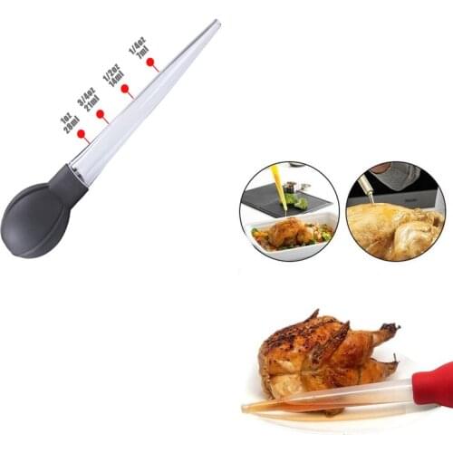 Turkey Oil Dropper Chicken Barbecue Food Baster Clear Tube Pipe BBQ Syringe Pipe Condiment Bottles Kitchen Cooking Gadgets