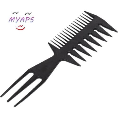 Professional Fish Bone Shape Hair Brush Double Side Tooth Combs Man Hair Styling Tool Barber Hair Dyeing Cutting Coloring Brush