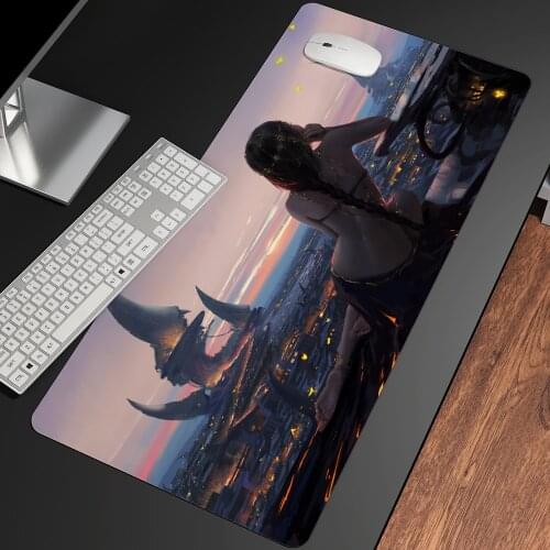 XL Cute Anime Mouse Pad HD Print Computer Garming Gamer Locking Edge Mousepad XXL Keyboard PC Mice Mats Pad for csgo/LOL