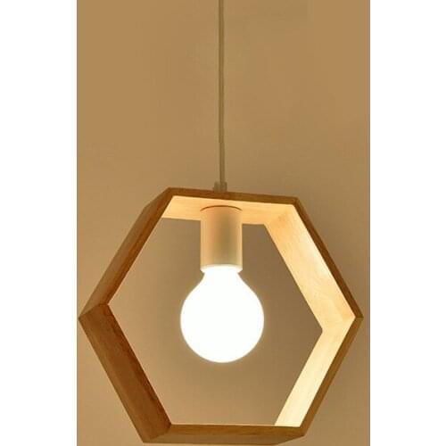 Modern Minimalist Geometric Dining Room Chandelier Nordic Living Room Balcony Solid Wood Cafe Bar Clothing Store Bar Chandelier