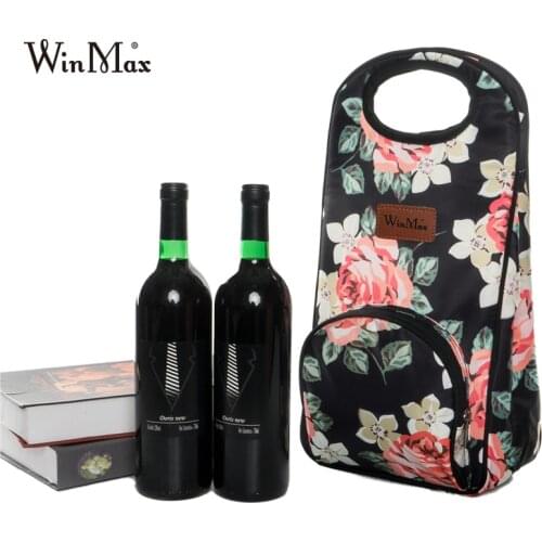 Winmax Wine Bag Insulated Neoprene Keep Safe Double Bevergae Beer Holder Carrier Tote Hostess Bridesmaid Gifts For Wine Lovers