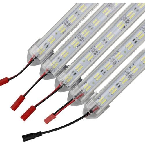 50CM LED bar strip light Double Row 8520 DC12V 120leds/m aluminum led Rigid Bar Hard Light for kitchen Showcase Cabinet lamp