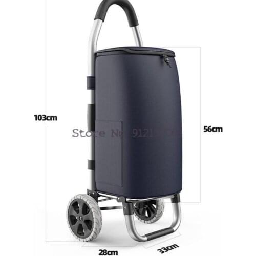 Shopping Cart, Small Cart, Lightweight Aluminum Alloy, Climbing Stairs, Folding Portable Household Artifact, Push-pull Rod, Shop