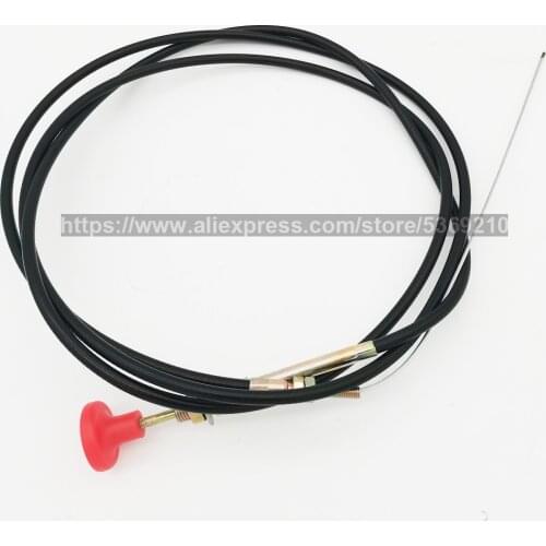 Control-Push Pull Choke Cable 96" Round Knob Go-Kart Lawn Tractor Mower Bike Universal
