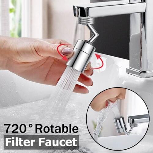 Universal Faucet Metermall 720 Degree Rotating Tap Filter Tip Water Bubbler Faucet Anti-Splash Economizer Kitchen Supplies