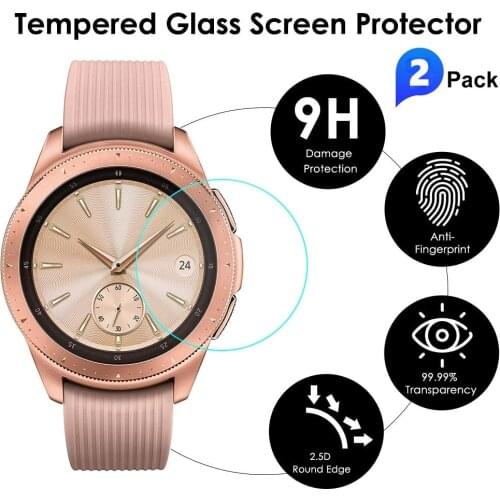 2Pcs 9H Anti-scratch Tempered Glass For Samsung Gear S3 Frontier Galaxy Watch 42 46MM 3 41 45 Screen Protector Protective Films