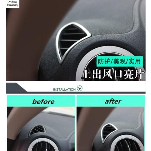 2pcs/lot air conditioning vent trim inner air condition cover Car auto accessories For Volkswagen VW Tiguan mk1 2010-2017
