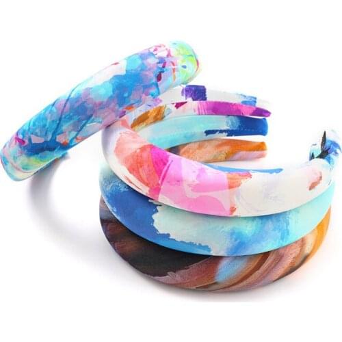 4 Colors Women Girl Printing Sponge Headband for Gift Party Fashion Hair Accessories high quality