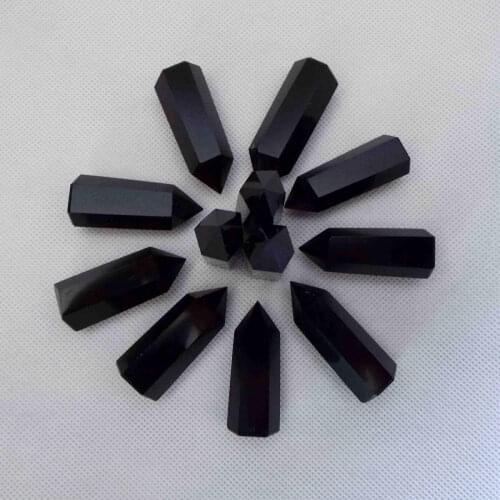 40-50mm Raw Natural Black Obsidian Quartz Crystal Point Stone Wand Healing Reiki