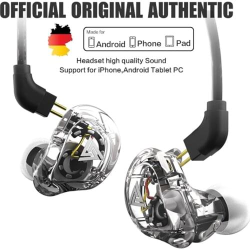 4DD In Ear Earphone Hybrid Headset Bass Earbuds With Mic Replaced Cable HIFI DJ Monito Running Sport Earphone for Mobile Phone