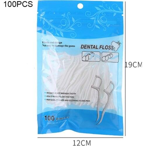 50/100Pcs Dental Floss Interdental Brush Teeth Stick Toothpicks Tooth Thread Floss for Oral Care Beauty Tools D1