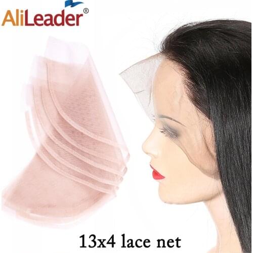 Alileader 4*4 13*4 Swiss Lace Human Hair Net For Lace Wig Base Cap Lace Frontal Closure Hairnet Accessories Light/Dark Brown