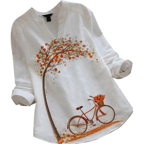 Plus Size Cotton And Linen Blouse Shirts Women Spring Autumn Long Sleeves Roll Up Blusas Harajuku Kimono Woman Pullover Shitr