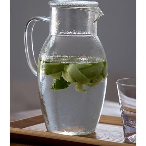 Warmer Handle Teapot Kettle Flower Glass Green Transparent Tea Pot Japanese Retro Dzbanek Do Herbaty Tea Pot Glass DL60CH