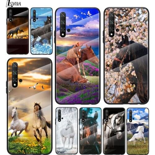 Beautiful Hors Art For Honor 30 20 10 9X 8X Pro Plus Lite Tempered Glass Hot New Shell Luxury Cover Phone Case