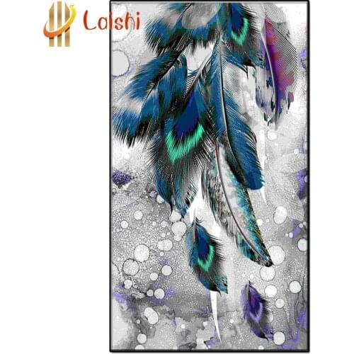 Diy Large-size decorative painting, light luxury feathers Diamond Painting Art Diamond Picture Mosaic Gift Home Wall Decoration