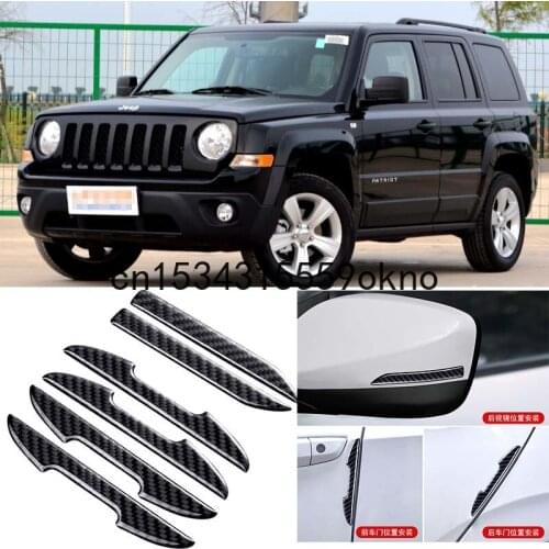 For Jeep Cherokee Compass Grand Cherokee Patriot Wrangler Car Side Door Edge Mirror Guard Bumper Trim Protector Stickers
