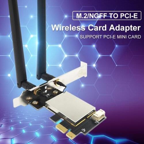 Dual Band Wifi Wireless Mini PCI-E WLAN 2.4G/5Ghz Wi-Fi + Bluetooth M.2/NGFF Wireless Card To PCI Express Adapter For PC Desktop