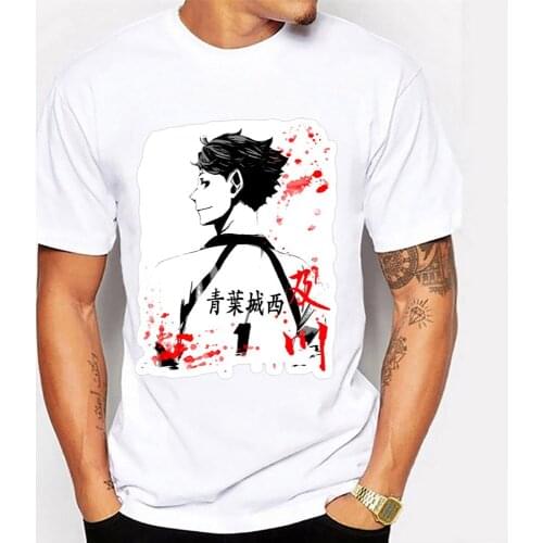 Haikyuu T Shirt Tooru Oikawa Summer Harajuku High Shcool Tshirts Men Oversized Short Sleeve Tees Round Neck Tops Anime T-Shirts