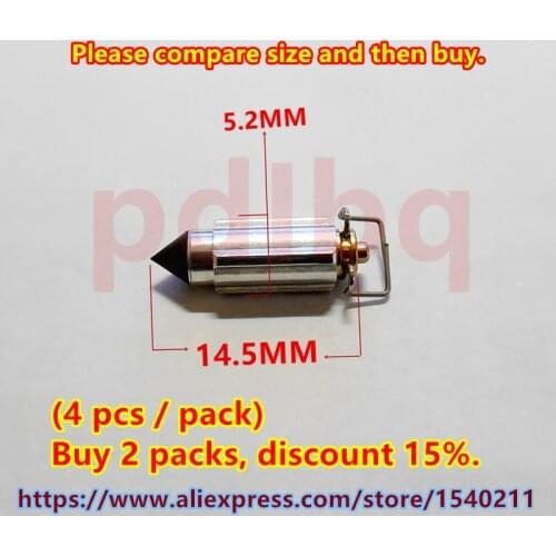 4 pcs / pack) Mikuni carburetor needle valve for Bandit250 ~ 400 (GSF250 ~ 400) GJ74 / GK75/79A YM XJR400 XV125/250/400