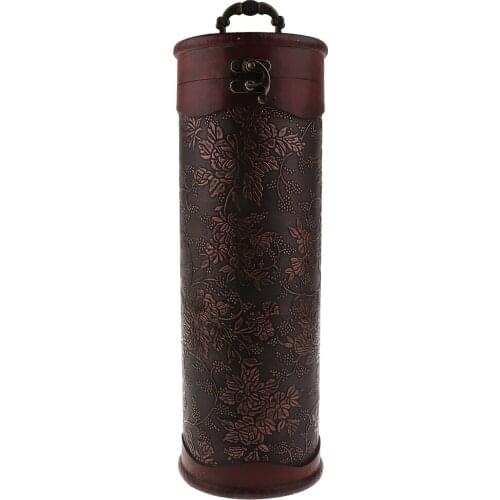 Wine Box Travel Storage Box Carrying Display Case Hand-carved Wine Gift Box