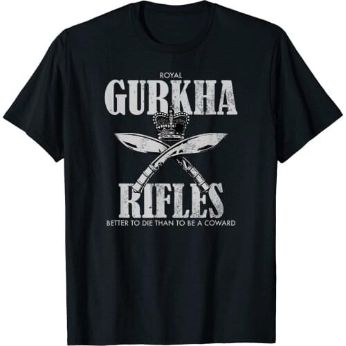 Better To Die Than To Be A Coward. Royal Gurkha Rifles Phrase T-Shirt. Summer Cotton O-Neck Short Sleeve Mens T Shirt New S-3XL