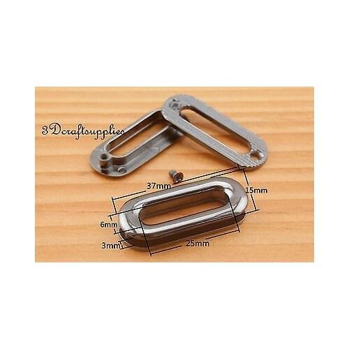Eyelets metal with washer grommets gunmetal oval 8 pieces 25 mm T2A