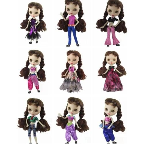 11.5" Fashion Blythe Doll Clothes Set Outfits Dresses for Azone for Blyth Clothes 1/6 Dolls Accessories Kids Playhouse Toys Gift