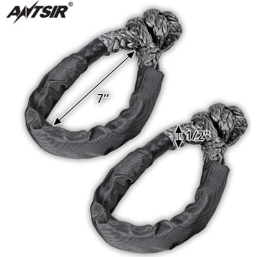 1/2" Soft Shackle Rope Synthetic Tow Recovery Strap 38,000LBs WLL 7.5Tons