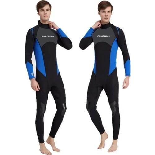 3MM neoprene Wetsuit mens long-sleeved Scuba diving suit surfing snorkeling one-piece set winter spearfishing thermal Swimsuit