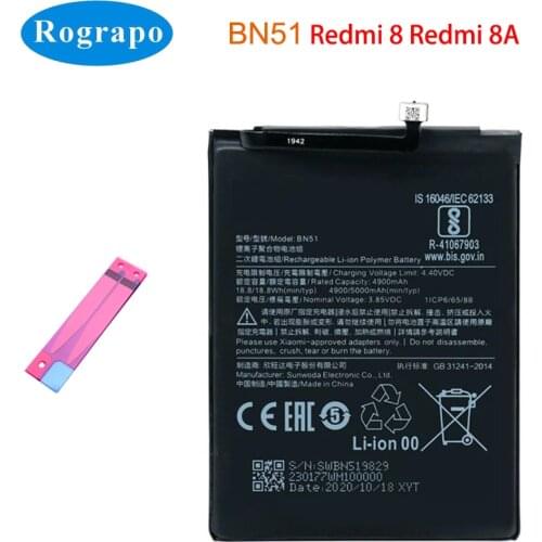 New Original 5000mAh Xiao Mi BN51 Mobile Cell Phone Replacement Battery For Xiaomi Redmi 8 8A Redmi8